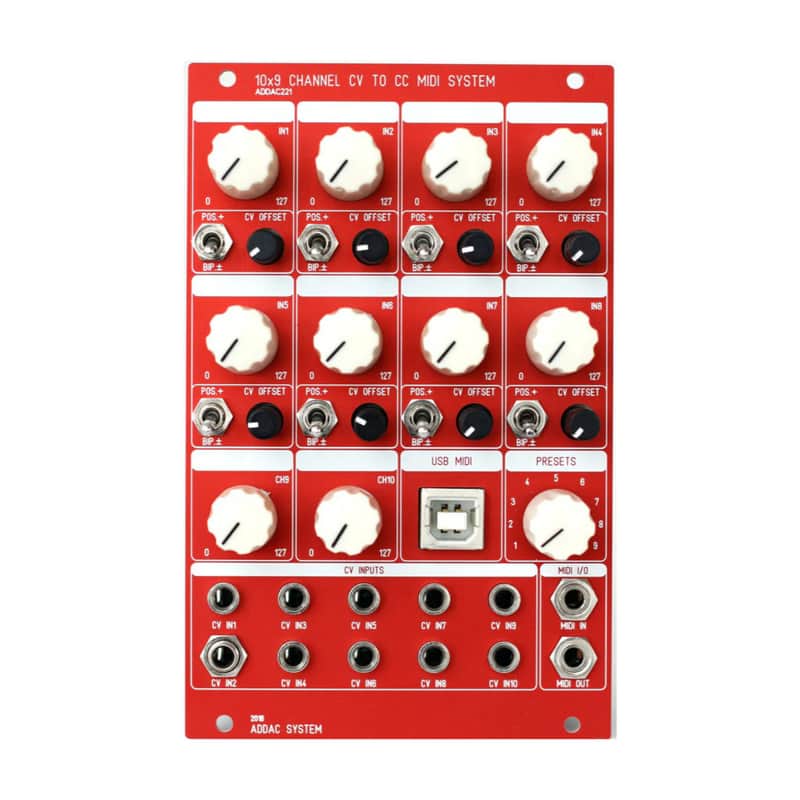ADDAC - ADDAC221 10x9 CV to CC Midi System image 1