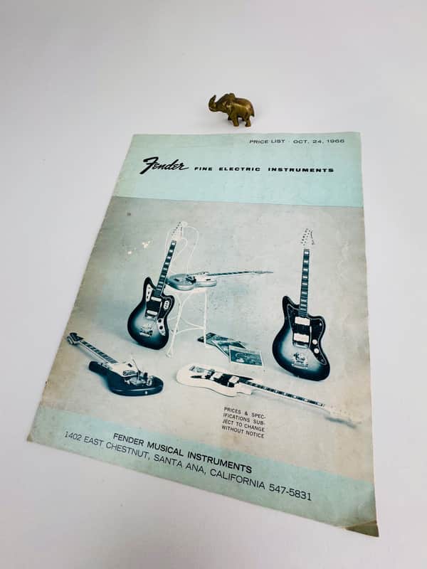 Fender “Fine Electric Instruments” Price List – October 24, 1966 image 1