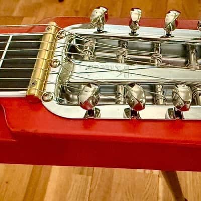 New Caladesi Lapsteel Guitar - Red/Tangerine  with case image 3