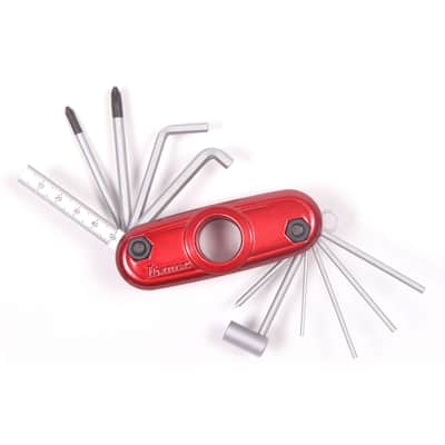 Ibanez MTZ11-BBK Guitar Multi-Tool - 11-in-1 Compact Setup Tool Kit, Red image 1
