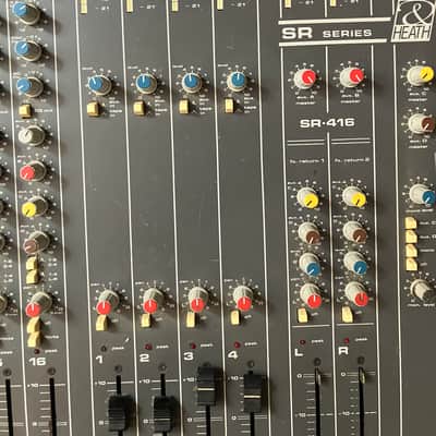 read description: rare Allen & Heath SR Series 416, multitrack, 4 Groups, vintage analog console, late 1980s, Wooden Panels, EQ, Effect Sends Buses image 7