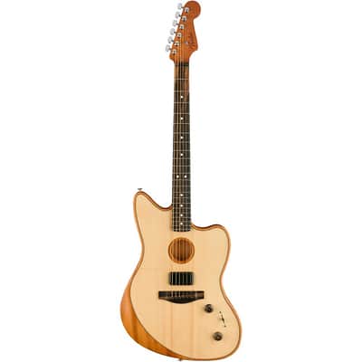 Fender American Acoustasonic Jazzmaster Acoustic-Electric Guitar Regular Natural image 3