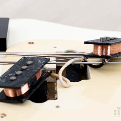 1982 Fender JV Precision Bass ‘57 Vintage Reissue PB57-70 Olympic White Ash Body, Japan MIJ Fujigen image 19