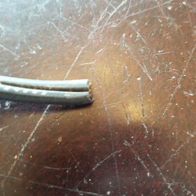 Unknown one (1) 117V Power Cord Electric Cable cut stylized S logo Vintage non-polarized black 1940s-1960s image 6