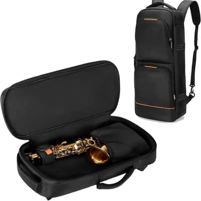 Padded Alto Sax Case Bag, Alto Sax Backpack with Hidden Padded Shoulder Straps, Alto Saxophone Bag with Pockets for Mouthpiece, Sheet Music, Alto Saxophone Case Sax Gig Backpack image 1