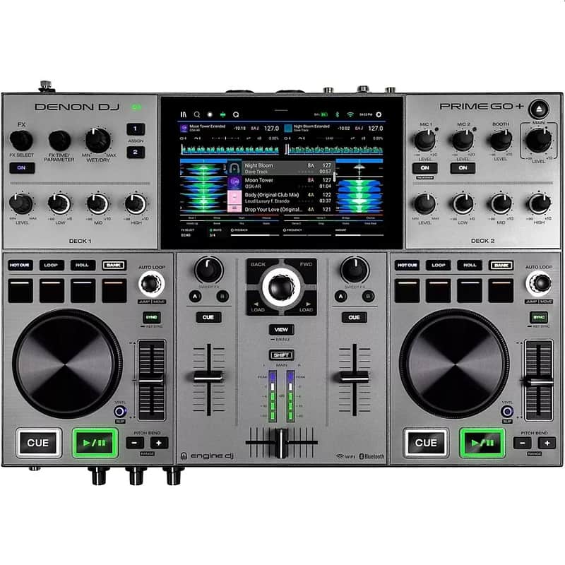 DENON PRIME GO+ 2-Deck Rechargeable Bluetooth / Wi-Fi 7" Touch Display DJ Controller image 1