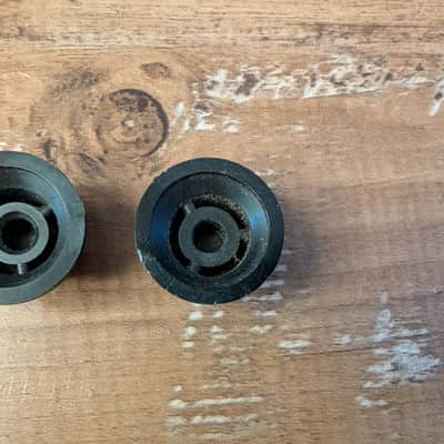 Fender Stratocaster Control Knob Set Of 3 Volume Tone/Tone Original Vintage 1970s Black image 9