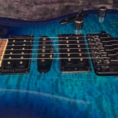 Ibanez S670QM with upgraded Seymour Duncan humbuckers and ChromaCast hard case image 4