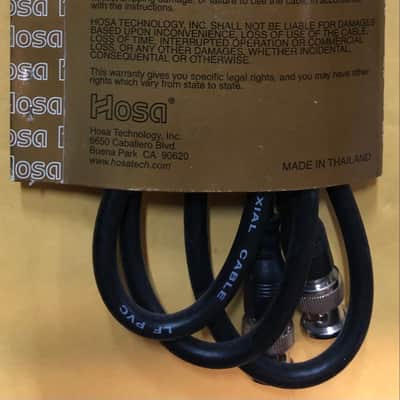 Hosa BNC-59-106 BNC to Same 75-Ohm Coaxial Cable - 6' - Black image 4