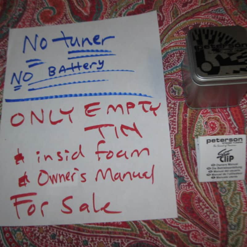 mid 2010s Peterson EMPTY TIN with inner hard molded FOAM + ori…