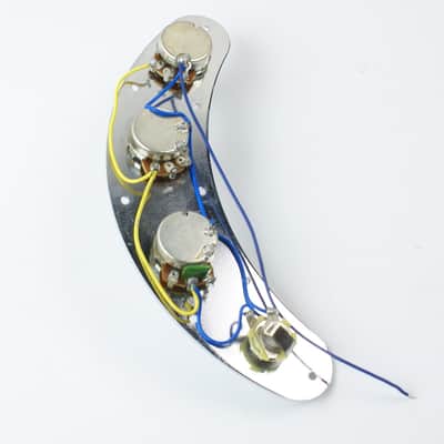 Replacment Wired Fully Loaded Metal Control Plate  For Music Man Style Bass ,Chrome image 5