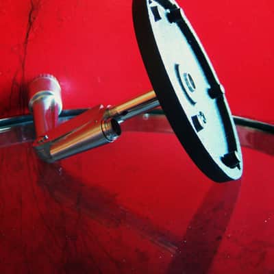 Vintage 1960's Claricon 38-504 dynamic Satin Chrome microphone w connector & desk stand Lafayette Olson Midland image 12