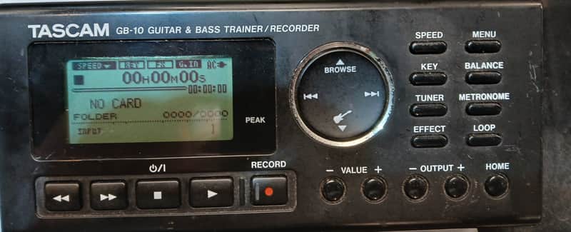 TASCAM GB-10 Guitar/Bass Trainer with Recorder 2010 - Present - Black image 1