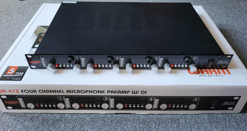 Warm Audio WA-412 4-Channel Mic Preamp 2016 - Present - Black image 1