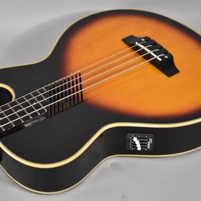 Washburn AB-20 Acoustic-Electric Hollowbody Bass Sunburst w/HSC image 7