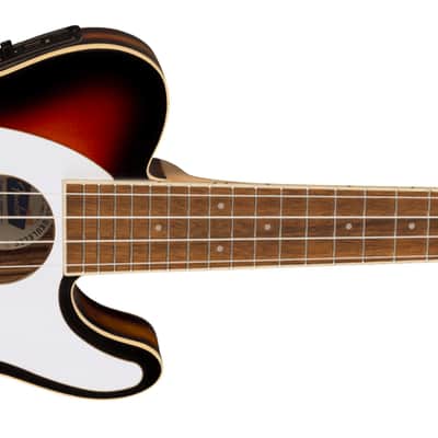 Fender Fullerton Tele Uke, Walnut Fingerboard, White Pickguard - 2-Color Sunburst image 2