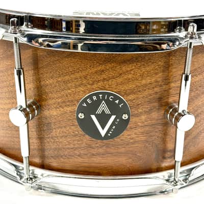Used Vertical Drum Co Intro Walnut Snare Drum 14x7" image 2