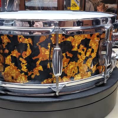 Barton 5"x14" Snare Drum - Gold & Black Pearl VIDEO !!! image 5
