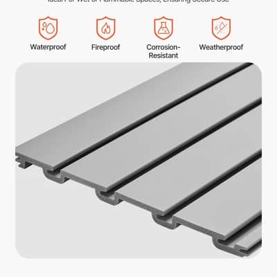 8x4 ft Modular Slat Wall Panel – 32ft² Grey PVC Storage System for Music Studios, Rehearsal Rooms & Gear Organization image 2
