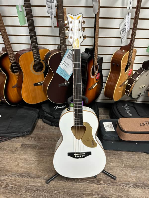 Gretsch G5021WPE Rancher Penguin Parlor Acoustic/Electric Guitar (White) image 1