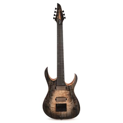 Mayones Duvell Elite 4Ever 7 AAA Curly Poplar Natural Fade Black Burst (Serial #DF2506083) image 4