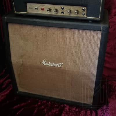 1970 Marshall JMP Bass 20 & Original 1969 Marshall Basketweave 4x10 Speaker Enclosure Plexi-Era RARE image 2
