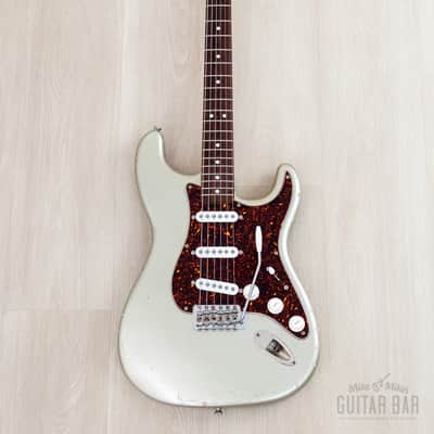 2004 Fender + MJT Stratocaster Partscaster Limited Edition CME Neck & Inca Silver Relic Body w/ Custom '69 Pickups, Case image 2