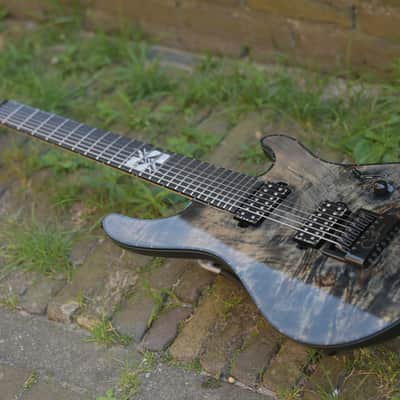 Mayones Regius 7 4-Evertune - Ruud Jolie Spec Custom - Trans Graphite image 9