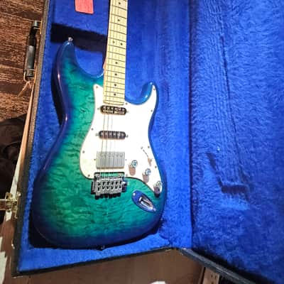 Fender licensed  all parts Custom  build guitar,  maple top, duncan pup image 1