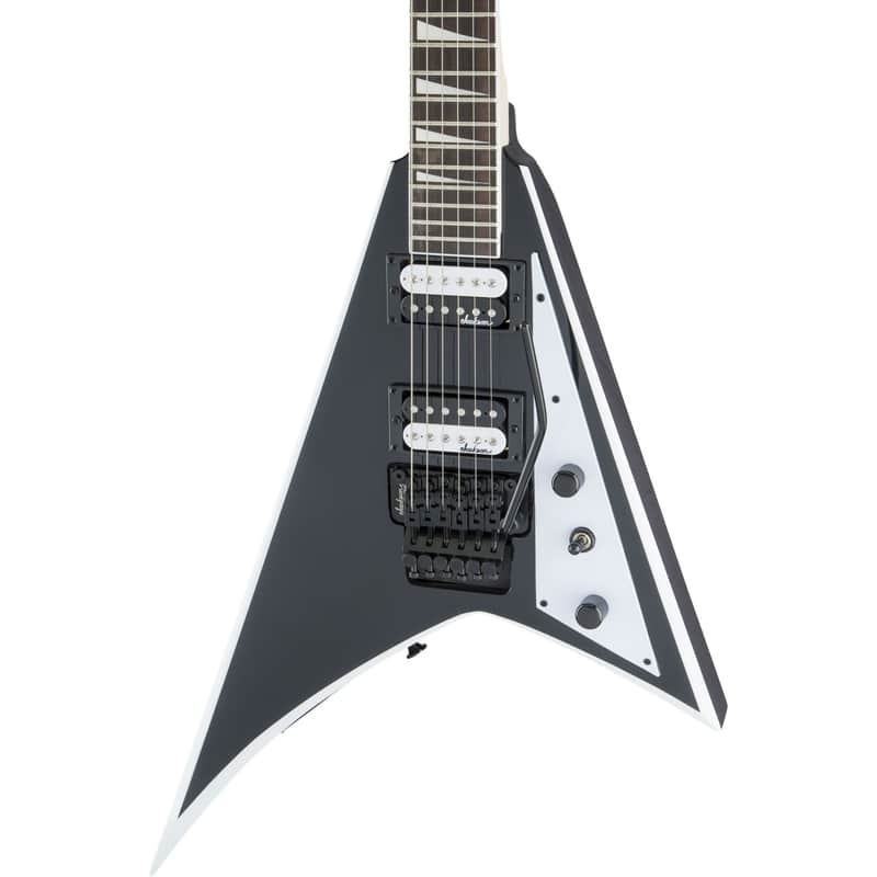 Jackson JS Series Rhoads JS32 Electric Guitar, Black with White Bevels image 1