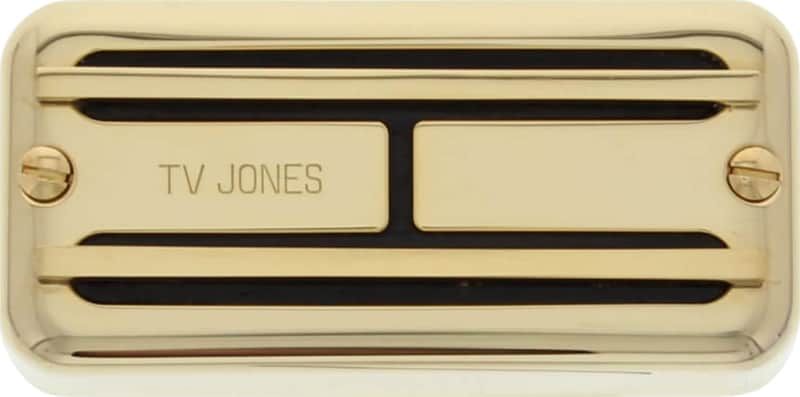 TV Jones Super'Tron Humbucker Neck Pickup, Universal Mount, Gold image 1