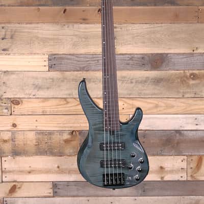 Yamaha TRBX605FM 5-String Bass Guitar Indigo Blue image 4