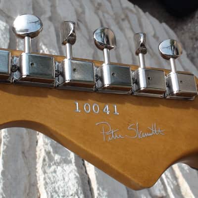 Skermetta Custom Super Strat Ocean Burst image 10