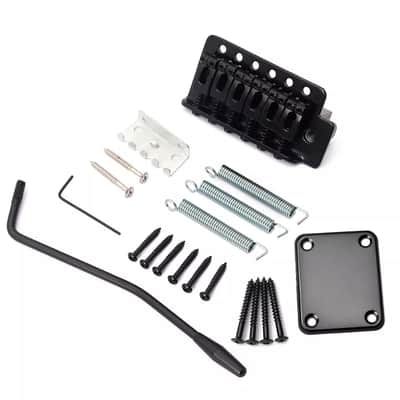 Black Tremolo Bridge 6-String Single Locking System for Squier Stratocaster ST – Complete Replacement Kit image 2