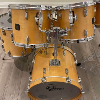 Vintage Gretsch USA Custom Square Badge Drum Kit – Natural Maple - 1980's image 8