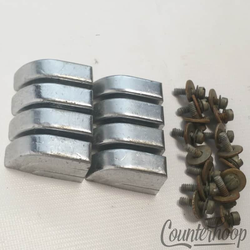 *Leedy 8x Beavertail Tom/Snare Drum Lugs Chrome No-Tab Elkhart,IN USA 40s-50s OG image 1
