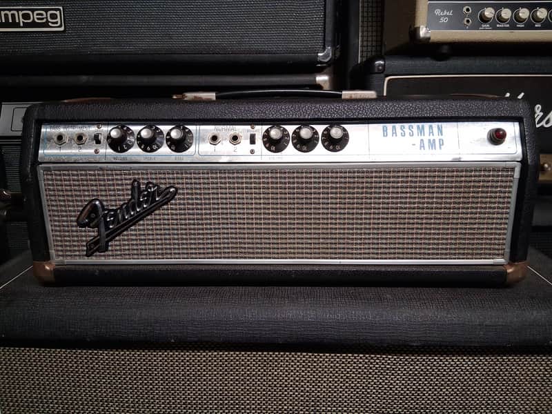 Fender Bassman Head 1968 Silverface "Black Line" Drip Edge / Blackface AB165 Circuit image 1