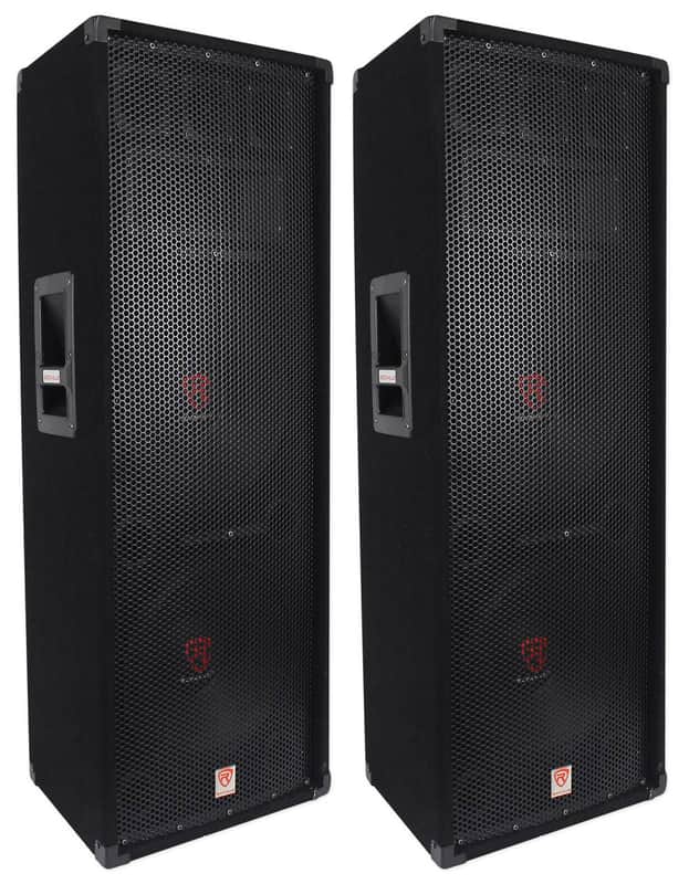 (2) Rockville RSG12.2 Dual 12” 2000 Watt 3Way 4-Ohm Passive DJ/Pro Audio Speaker image 1
