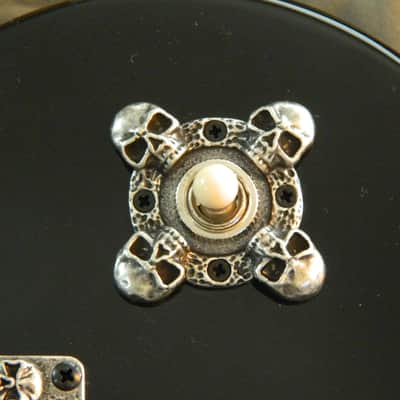 skull toggle switch cover fits gibson, epiphone, jackson, bc rich, esp dean les paul sg guitar ECT.. image 1
