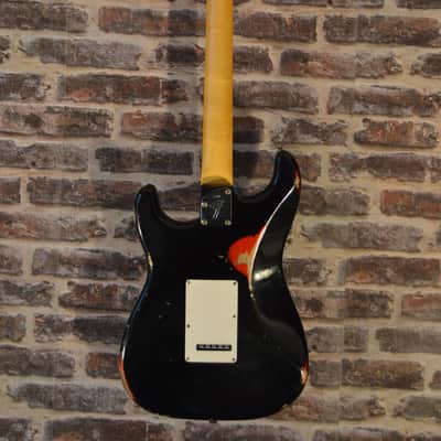Fender Custom Shop Stratocaster 69 Relic 1 pickup Black Over Candy Apple Red image 4