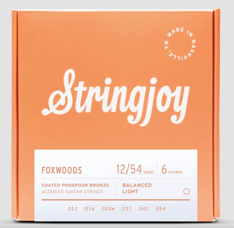 Stringjoy Foxwoods SJ-FW1254 Light Coated Phosphor Bronze Acoustic Strings (12-54) image 1