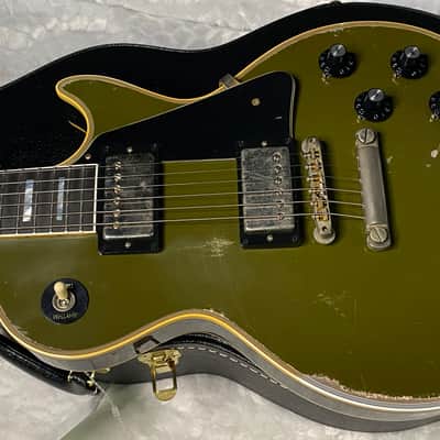 NEW! Gibson Custom 1968 Les Paul Custom Reissue - Olive Drab/Ebony Murphy Lab Heavy Aged - Only 9.3lbs! In-Stock! - Authorized Dealer - G07562 image 8