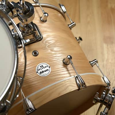 Ddrum SE Flyer 12/14/18/5.5x14 4pc Drum Kit Satin Natural Lacquer w/Ash Outer Ply image 6