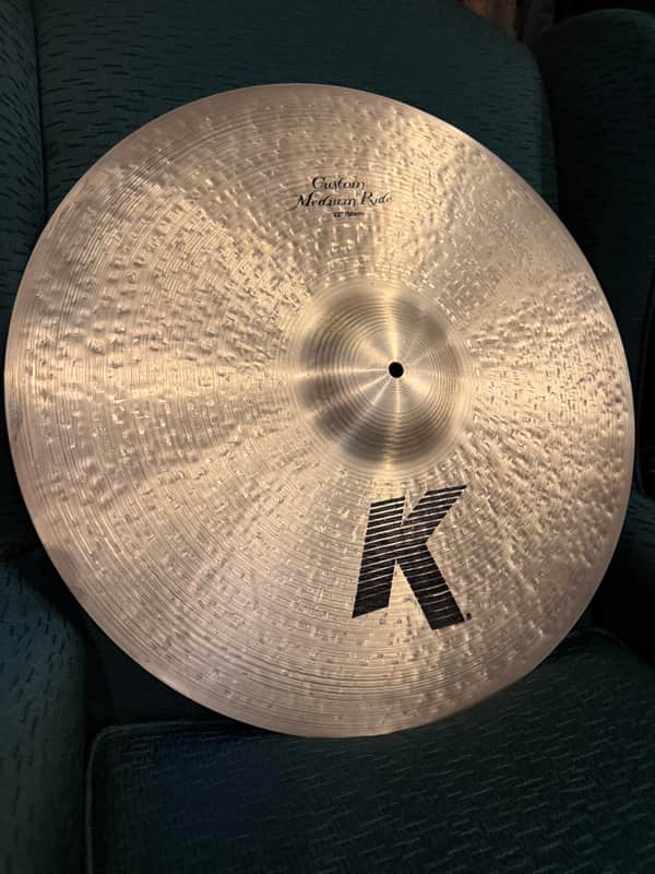 Zildjian 22" K Custom Medium Ride Cymbal 1995 - Present - Traditional image 1
