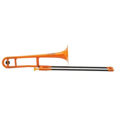 Plastic Trombone - Lightweight, Durable, and Eco-Friendly Trombone for Beginners and Professionals - Orange image 3