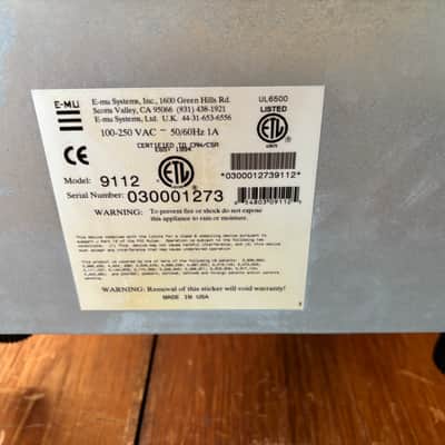 E-MU Systems B-3 Rackmount 64-Voice Tone Wheel Organ image 11