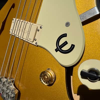 Epiphone Jack Casady Signature Bass With Hard Case - Metallic Gold image 4