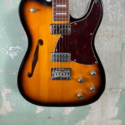 Vintage REVO Series 'Midline' Guitar ~ Two-Tone Sunburst image 2