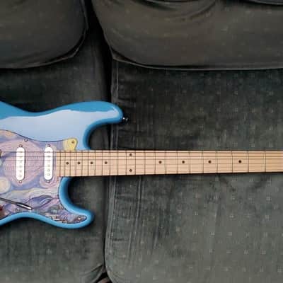 ~Cashified~ Indio Classic Stratocaster Style Electric Guitar w/Van Gogh "Starry Night" Pickguard image 12