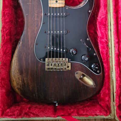 Fender Stratocaster with 3-Bolt Neck, Maple Fretboard 1973 - 1977 - Walnut (Mocha) image 6